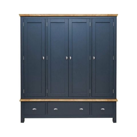 TỦ QUẦN ÁO HIGHGATE MÀU XÁM XANH 4 CÁNH