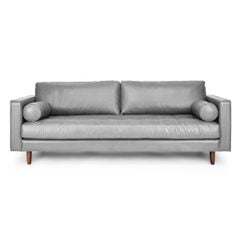 GHẾ SOFA 3 CHỖ DA BÒ NAPA MÀU XÁM