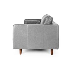 GHẾ SOFA 3 CHỖ DA BÒ NAPA MÀU XÁM
