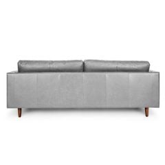 GHẾ SOFA 3 CHỖ DA BÒ NAPA MÀU XÁM