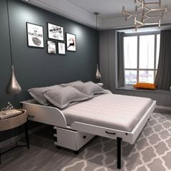 GIƯỜNG NGỦ GẤP GỌN HENDERSON XTRA BED MÀU TRẮNG KÈM NỆM