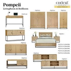 GIƯỜNG NGỦ POMPEII MÀU TỰ NHIÊN 1.8