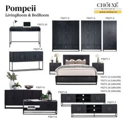 GIƯỜNG ĐƠN POMPEII MÀU ĐEN 1.2