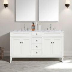 TỦ LAVABO RIVOLI 60 INCH MÀU TRẮNG 2 BỒN