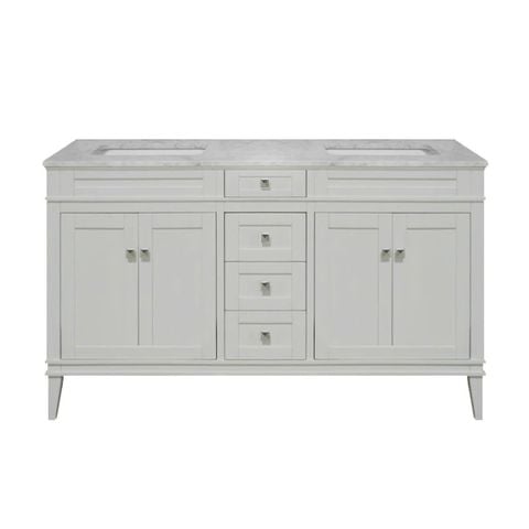 TỦ LAVABO RIVOLI 60 INCH MÀU XÁM NHẠT 2 BỒN