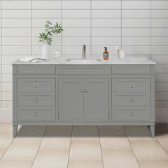 TỦ LAVABO RIVOLI 60 INCH MÀU XÁM 1 BỒN