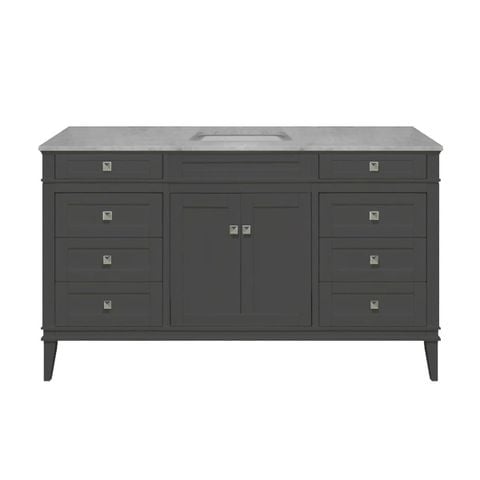 TỦ LAVABO RIVOLI 60 INCH MÀU XÁM ĐẬM 1 BỒN