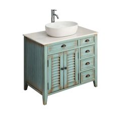 TỦ LAVABO PALM BEACH 36 INCH MÀU XANH