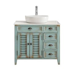 TỦ LAVABO PALM BEACH 36 INCH MÀU XANH