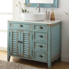 TỦ LAVABO PALM BEACH 36 INCH MÀU XANH