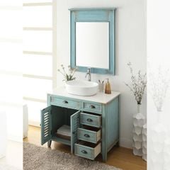 TỦ LAVABO PALM BEACH 36 INCH MÀU XANH