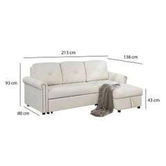 GHẾ SOFA BED GÓC HANOVER