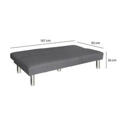 GHẾ SOFA BED SERTA MÀU XÁM ĐẬM