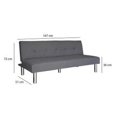 GHẾ SOFA BED SERTA MÀU XÁM ĐẬM