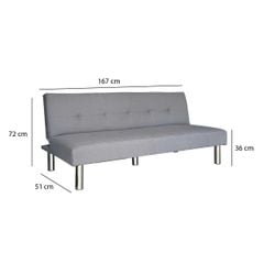 GHẾ SOFA BED SERTA MÀU XÁM