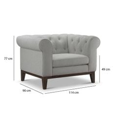 GHẾ SOFA ĐƠN ABBYSON MÀU XÁM
