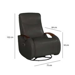GHẾ SOFA ĐƠN DA BÒ CHỈNH ĐIỆN BARCA LOUNGER