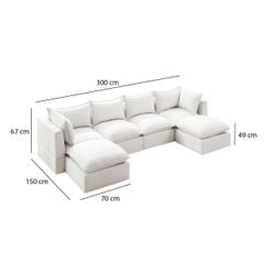 GHẾ SOFA MODULE COMBO 6C