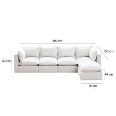 GHẾ SOFA MODULE COMBO 5C