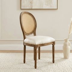 GHẾ TỰA LOUIS FRENCH MÀU NÂU LƯNG MÂY