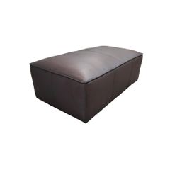 GHẾ SOFA DA BÒ GÓC HAVANA KÈM ĐÔN OTTOMAN