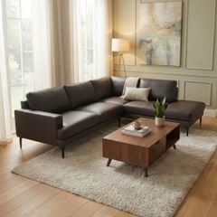 GHẾ SOFA DA BÒ GÓC VALENCIA