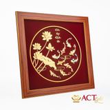 Tranh Cửu Ngư Hoa Sen dát vàng 24k ACT GOLD ISO 9001:2015
