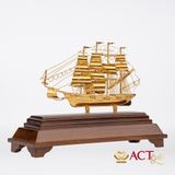 Quà tặng Thuyền Buồm mạ vàng 24k ACT GOLD ISO 9001:2015 (Mẫu 55)