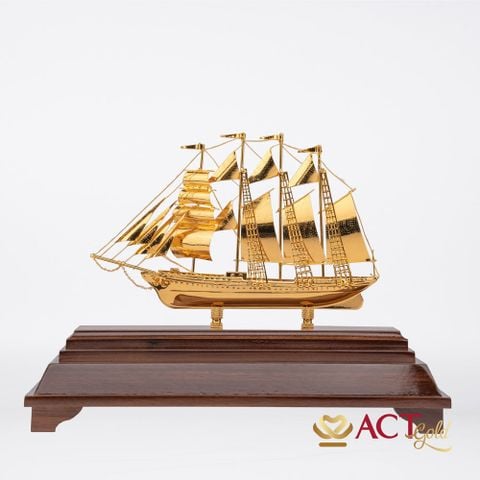 Quà tặng Thuyền Buồm mạ vàng 24k ACT GOLD ISO 9001:2015 (Mẫu 33)