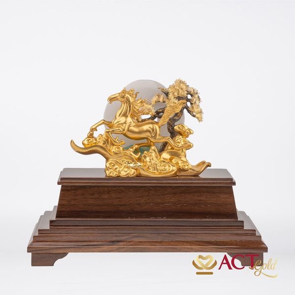 Quà tặng Ngựa Cây Tùng 24k ACT GOLD ISO 9001:2015 (Mẫu 1)