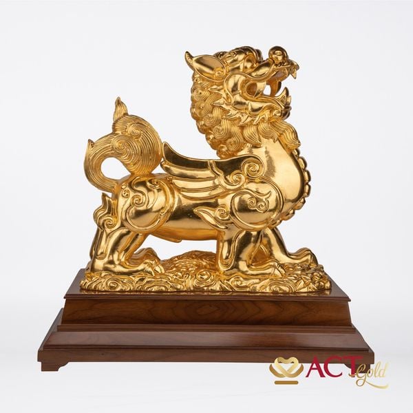 Quà tặng Tượng Tỳ Hưu dát vàng 24k ACT GOLD ISO 9001:2015