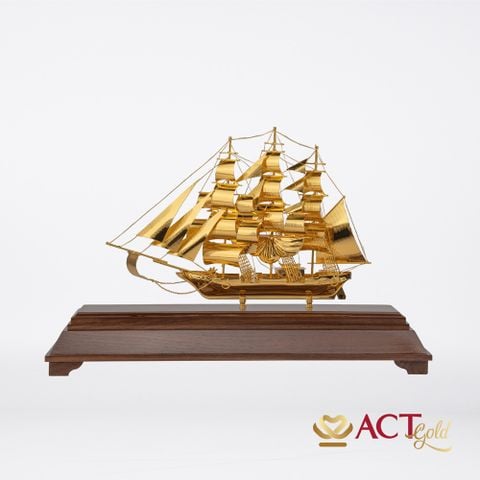 Quà tặng Thuyền Buồm mạ vàng 24k ACT GOLD ISO 9001:2015 (Mẫu 94)
