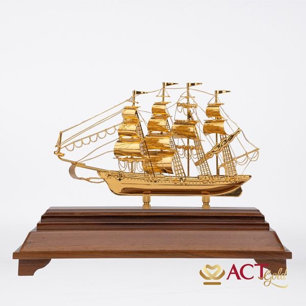 Quà tặng Thuyền Buồm mạ vàng 24k ACT GOLD ISO 9001:2015 (Mẫu 55)