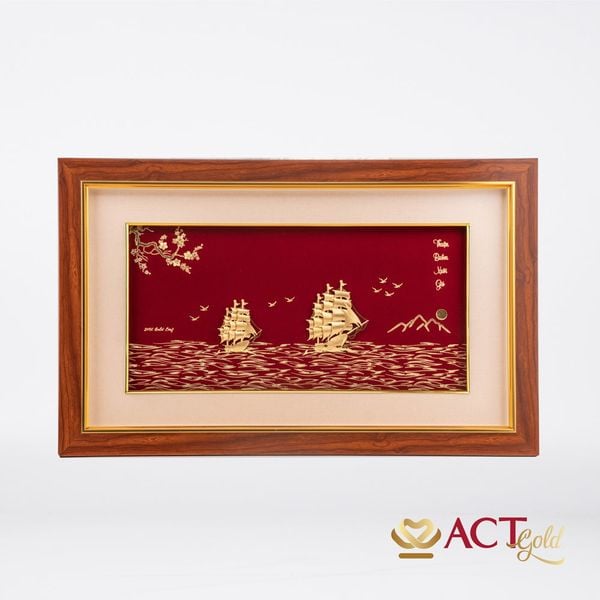 Tranh Thuyền dát vàng 24k ACT GOLD ISO 9001:2015