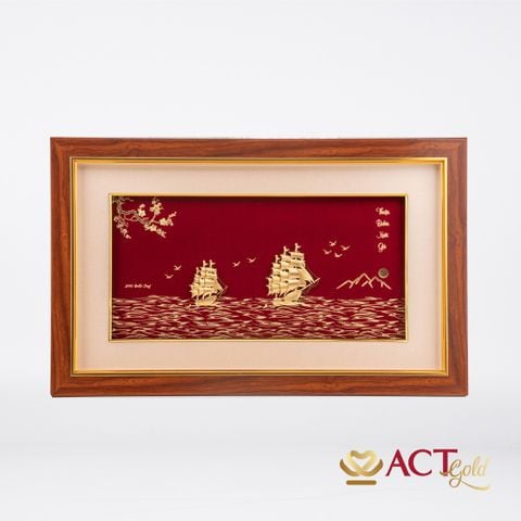 Tranh Thuyền dát vàng 24k ACT GOLD ISO 9001:2015