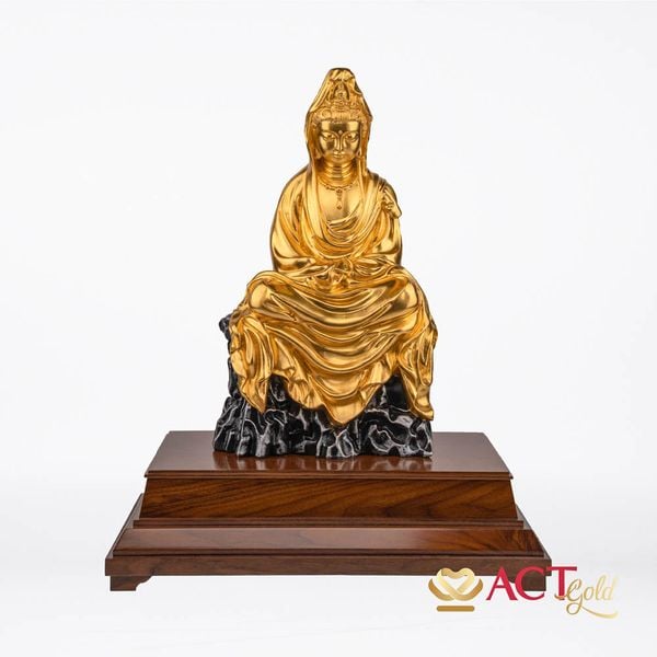 Tượng Quán Thế Âm Bồ Tát dát vàng 24k ACT GOLD ISO 9001:2015