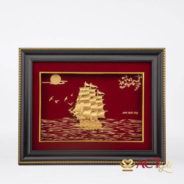 Tranh Thuyền dát vàng 24k ACT GOLD ISO 9001:2015 - Mẫu 49