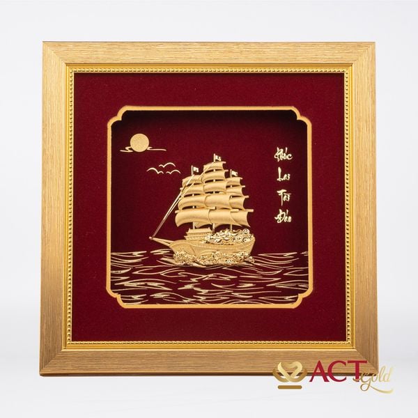 Tranh Thuyền dát vàng 24k ACT GOLD ISO 9001:2015