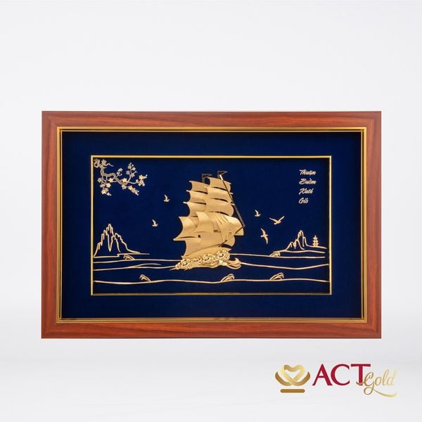 Tranh Thuyền dát vàng 24k ACT GOLD ISO 9001:2015