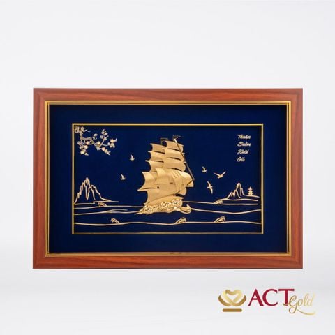 Tranh Thuyền dát vàng 24k ACT GOLD ISO 9001:2015