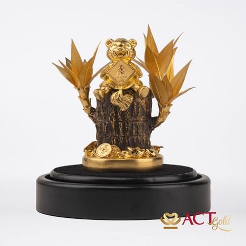 Quà tặng Hổ Tài Lộc Vàng Lá 24k ACT GOLD ISO 9001:2015