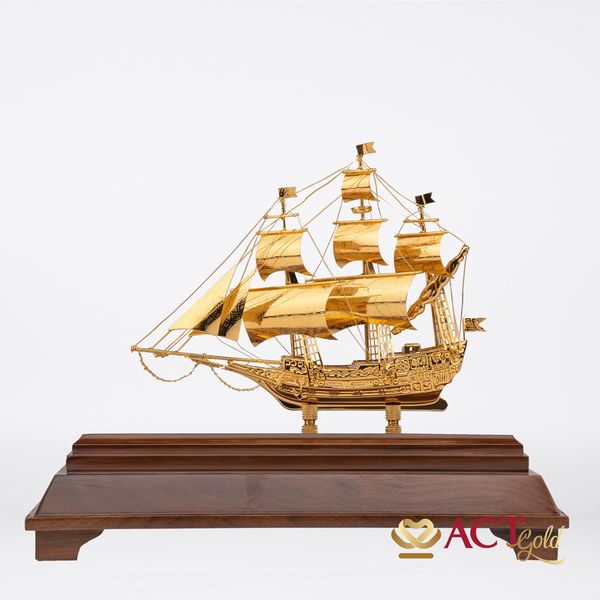 Quà tặng Thuyền Buồm mạ vàng 24k ACT GOLD ISO 9001:2015 (Mẫu 201)