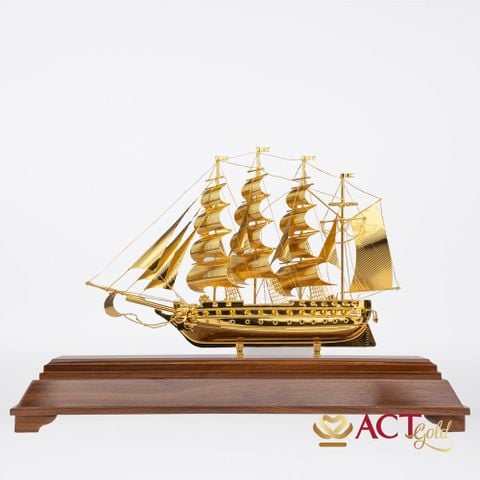 Quà tặng Thuyền Buồm mạ vàng 24k ACT GOLD ISO 9001:2015 (Mẫu 215)