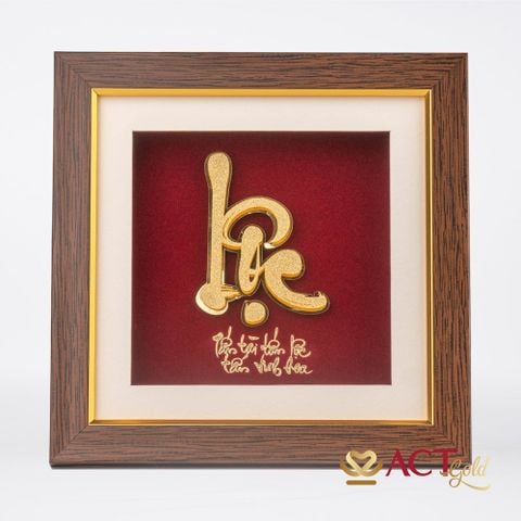 Quà tặng Tranh Chữ Lộc dát vàng 24k ACT GOLD ISO 9001:2015