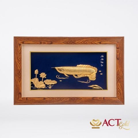 Tranh Cá Rồng dát vàng 24k ACT GOLD ISO 9001:2015 (Mẫu 4)
