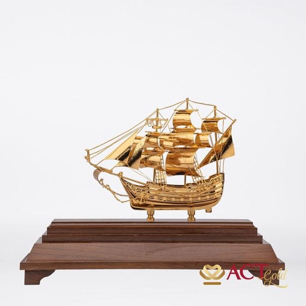 Quà tặng Thuyền Buồm mạ vàng 24k ACT GOLD ISO 9001:2015 (Mẫu 200)
