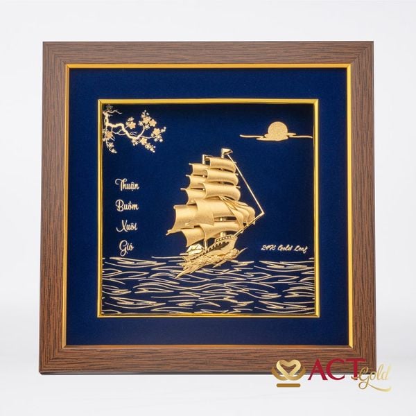 Tranh Thuyền dát vàng 24k ACT GOLD ISO 9001:2015