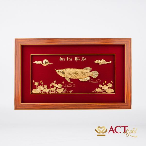 Tranh Cá Rồng dát vàng 24k ACT GOLD ISO 9001:2015