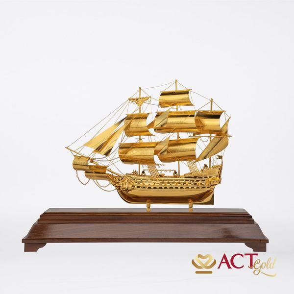 Quà tặng Thuyền Buồm mạ vàng 24k ACT GOLD ISO 9001:2015 (Mẫu 203)