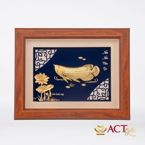 Tranh Cá Rồng dát vàng 24k ACT GOLD ISO 9001:2015 (Mẫu 1)
